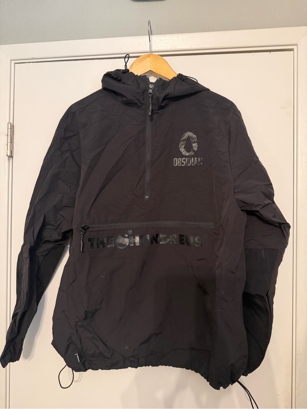 The Hundreds Black Obsidian Pullover Windbreaker/Anorak